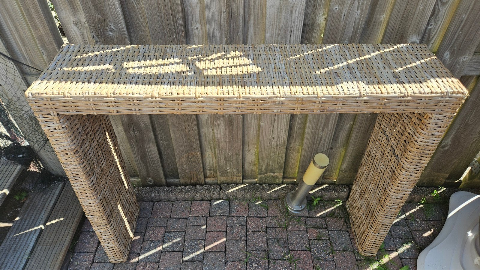 Mooie rotan haltafel - 120x30x90 cm, Huis en Inrichting, Tafels | Bijzettafels, Overige materialen, Zo goed als nieuw, 75 cm of meer