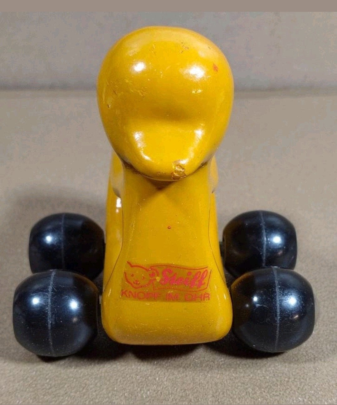 Vintage Steiff houten eendje op wielen - Duwspeelgoed, Verzenden, Gebruikt