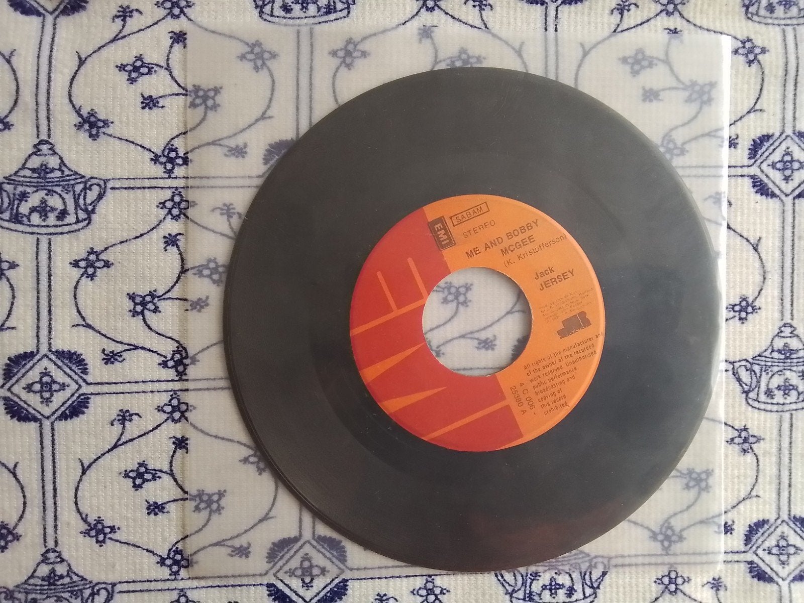 Jack jersey           Me and Bobby mcgee, Ophalen of Verzenden, Zo goed als nieuw, 7 inch, Pop