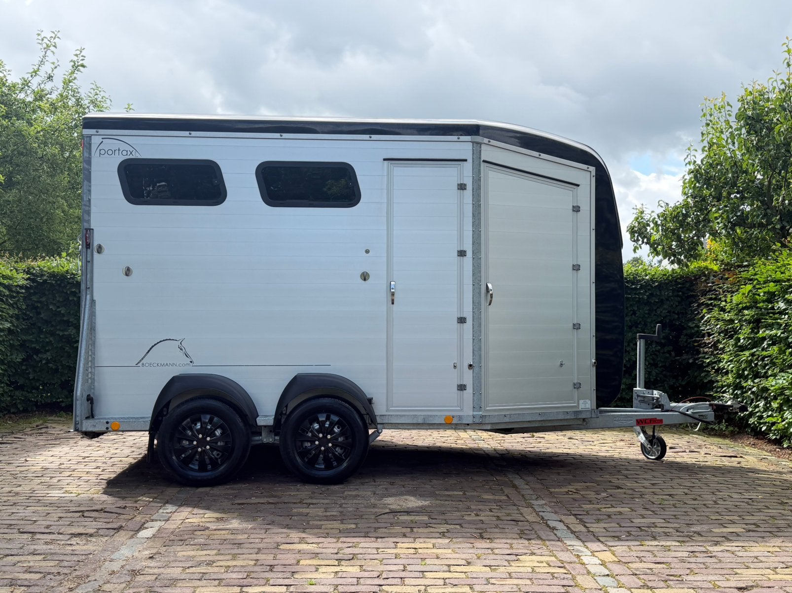 Nieuwstaat 2 paards Bockmann portax LSR extreem ruim!!, Dieren en Toebehoren, Ophalen, Aluminium, Zo goed als nieuw, 2-paards trailer