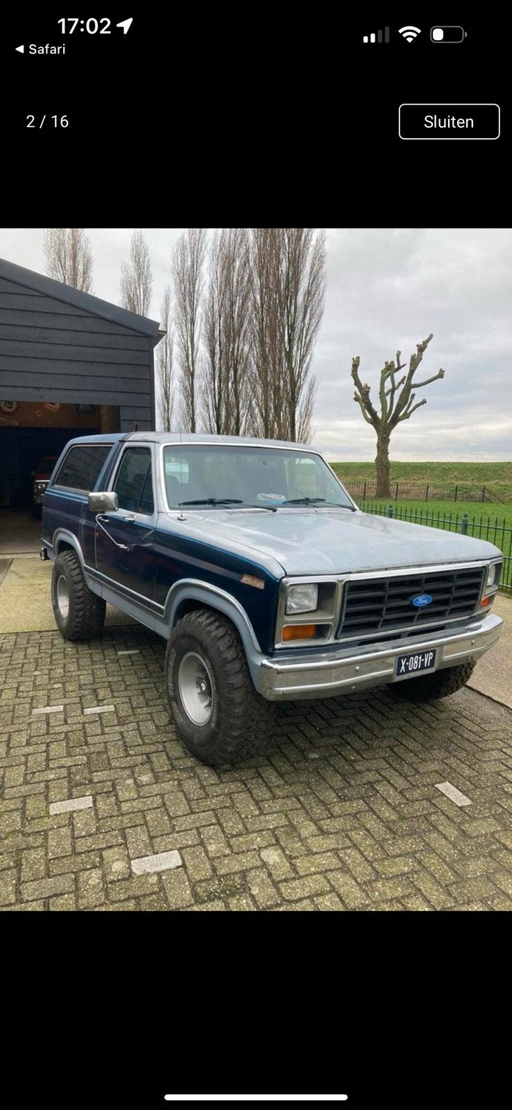 Te koop Ford Bronco 1984 (dus belastingvrij), Automaat, 8 cilinders, CL, 120 €/maand