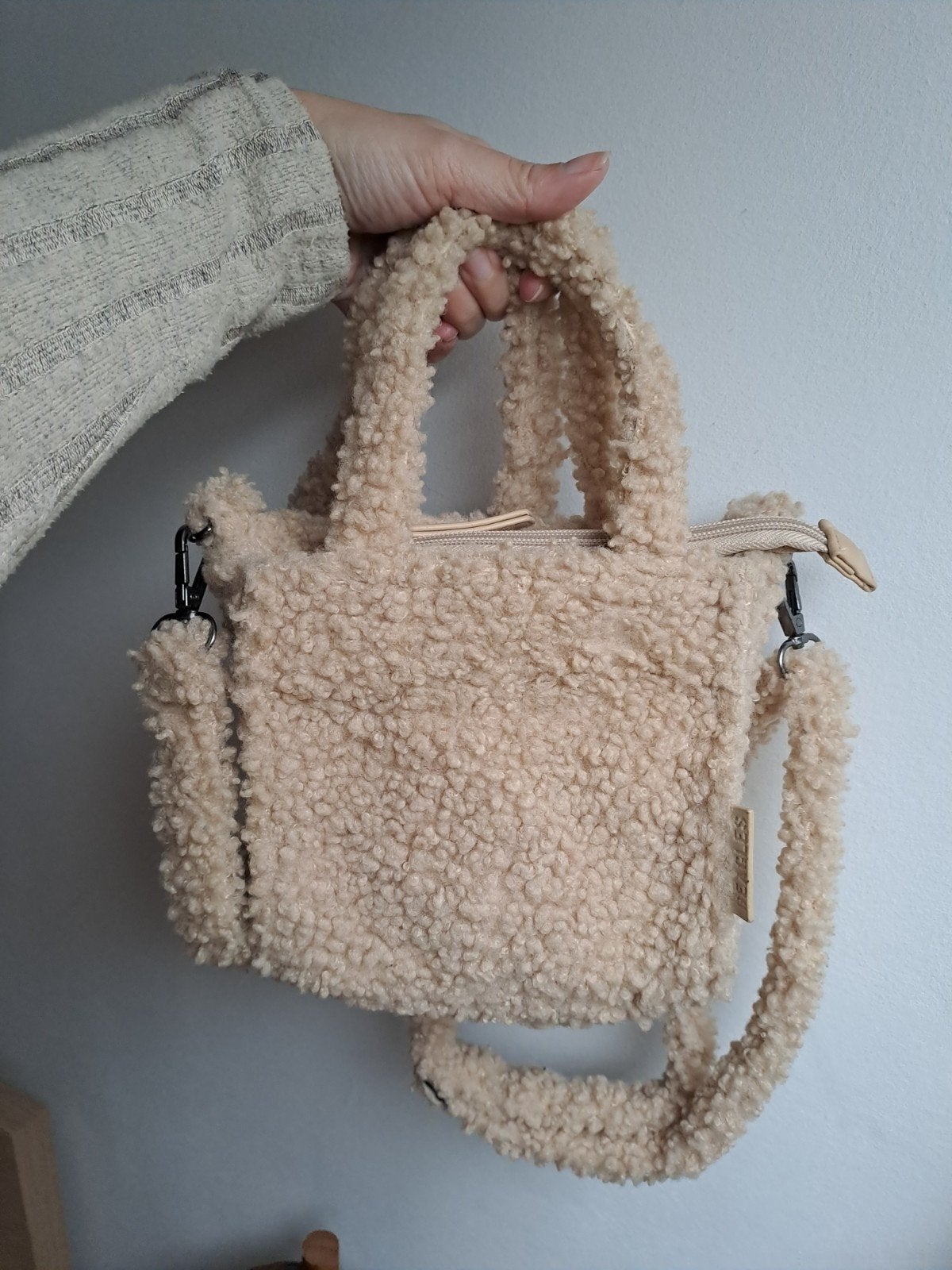 Teddy Tas Nieuw!, Ophalen of Verzenden, Zo goed als nieuw, Beige, Handtas