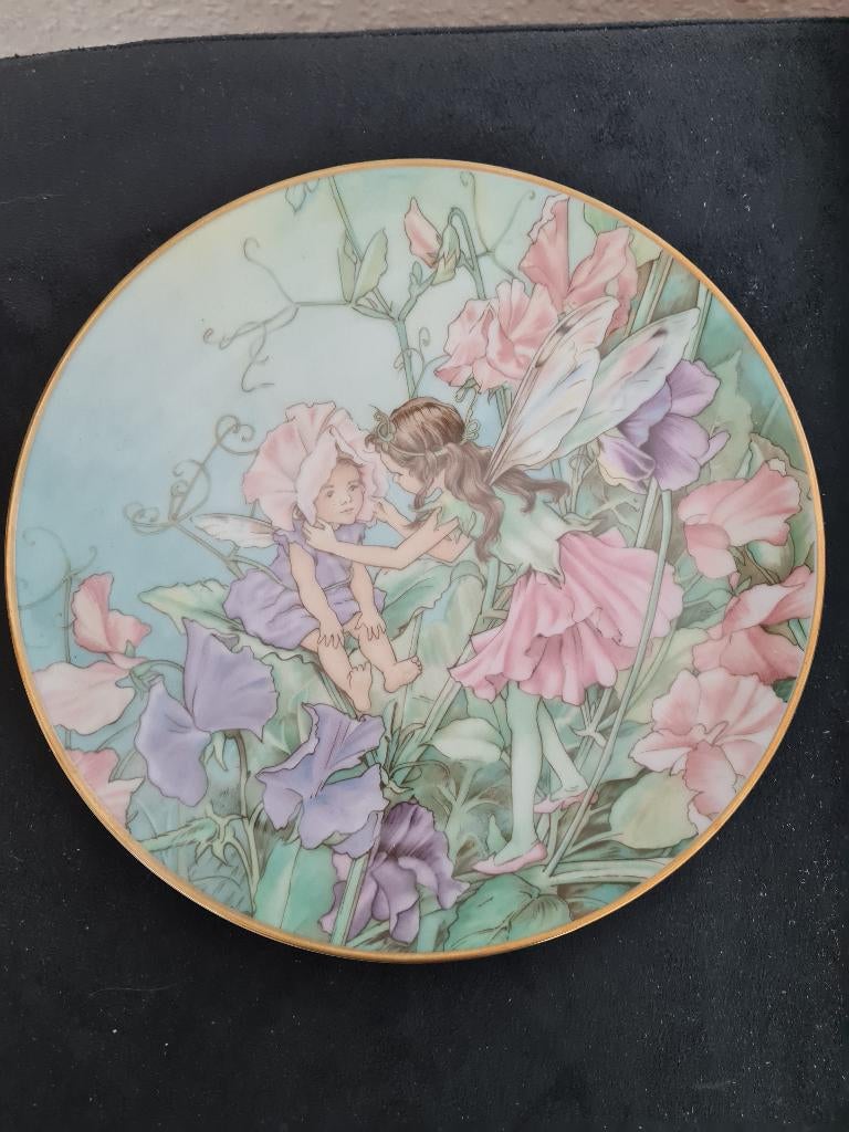 bloemenkinderen bordjes flower fairy villeroy en boch, Huis en Inrichting, Woonaccessoires | Overige, Zo goed als nieuw, Steen/keramiek
