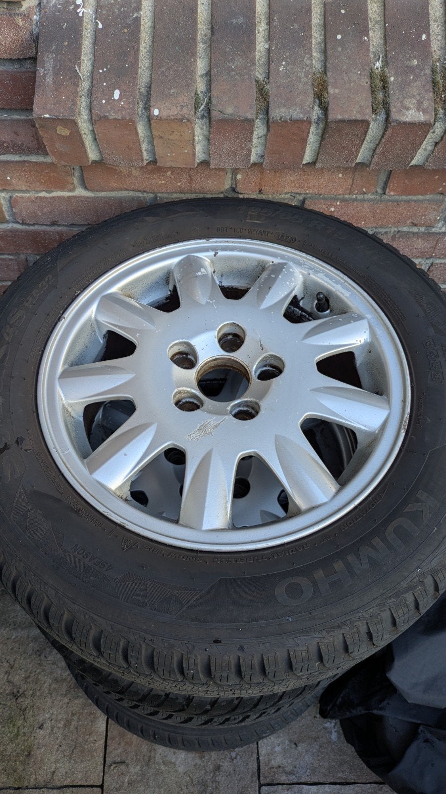 Volvo V70 velgen met jonge all-season banden 195/65 R15, Ophalen, Gebruikt, 15 inch, Banden en Velgen