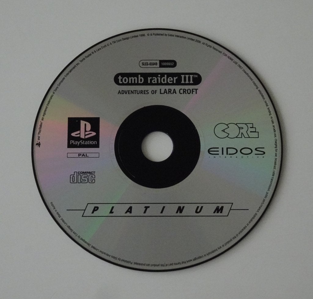 Tomb Raider 3 (disc only) voor Sony PlayStation, Spelcomputers en Games, Games | Sony PlayStation 1, 1 speler, Zo goed als nieuw