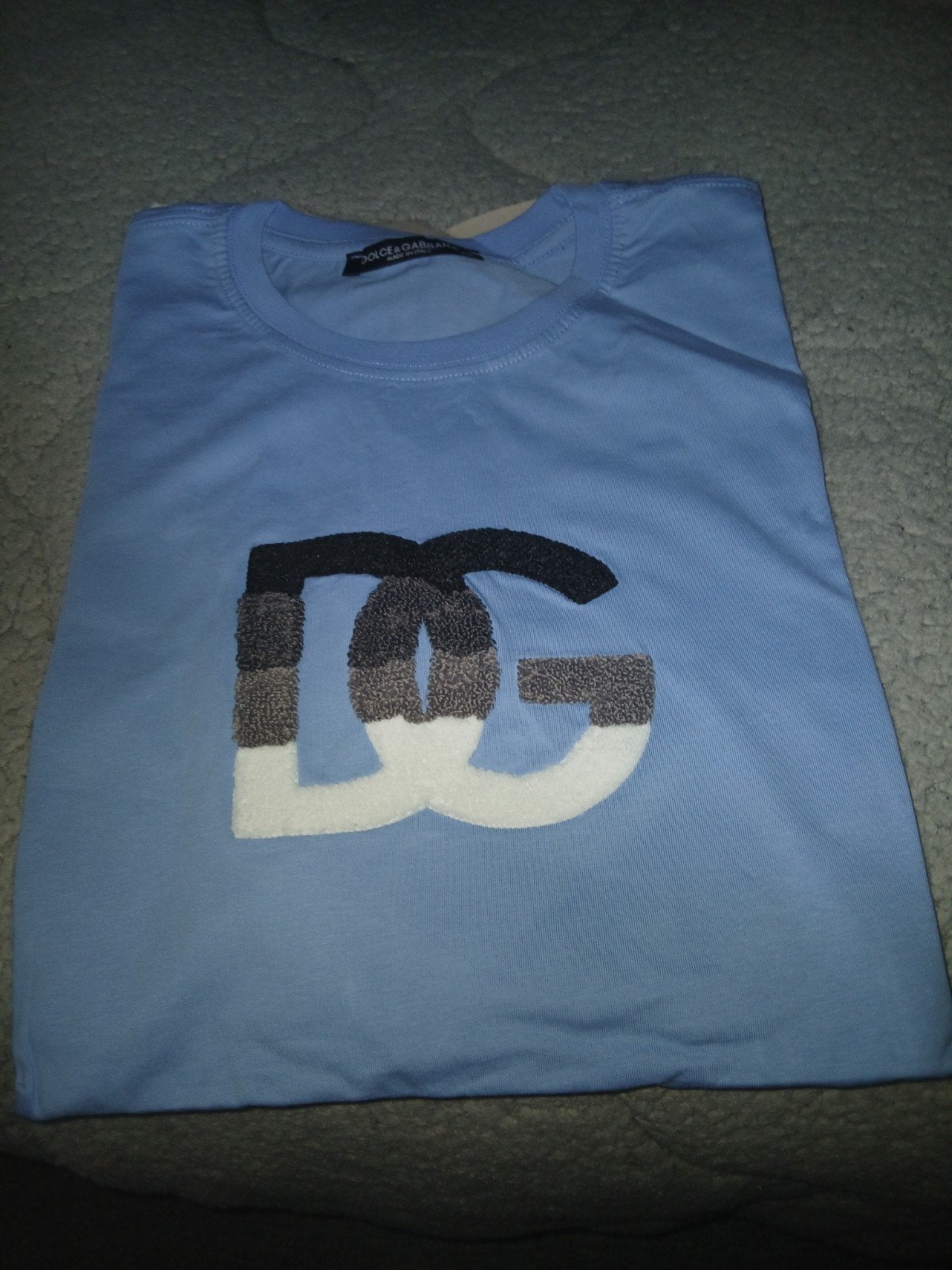 Dolce & Gabbana T-shirt met DG-logo - Nieuw, Dolce & Gabbana, Blauw, Ophalen of Verzenden, Maat 56/58 (XL)