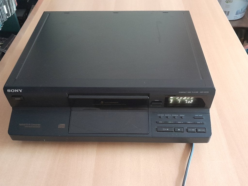 Sony 5 CD-wisselaar type CDP-CE105 ( izgs ) vintage design, Audio, Tv en Foto, Cd-spelers, Ophalen, Zo goed als nieuw, Sony, Wisselaar