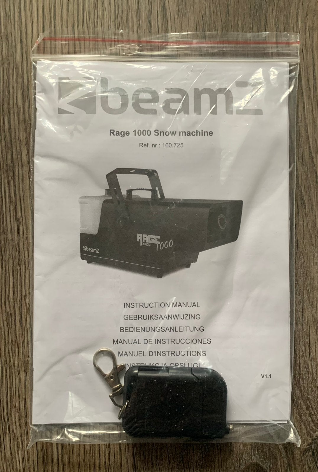Beamz Rage 1000 SneeuwMachine AfstandBediening, Ophalen