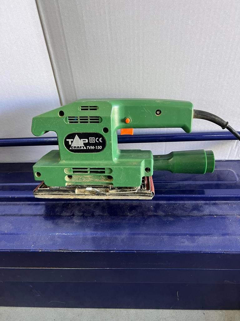 Topcraft TVM-150 vlakschuurmachine 135W met stofafvoer, D, Ophalen of Verzenden, Zo goed als nieuw, D