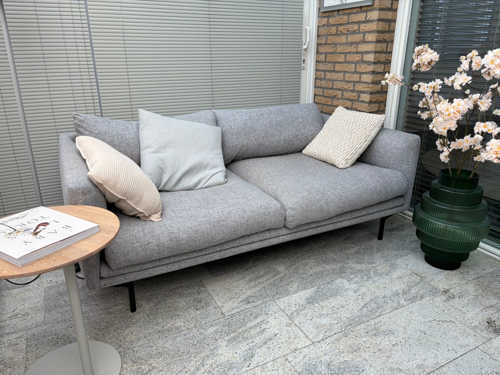 Grijze bank van Bolia, Ophalen, 100 tot 125 cm, 150 tot 200 cm, Tweepersoons