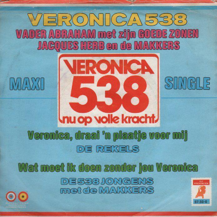 Vader abraham en gasten - veronica 538, Cd's en Dvd's, Vinyl Singles, Gebruikt, Single, 1970 - 1979, Nederlandstalig, 7 inch, Ophalen of Verzenden