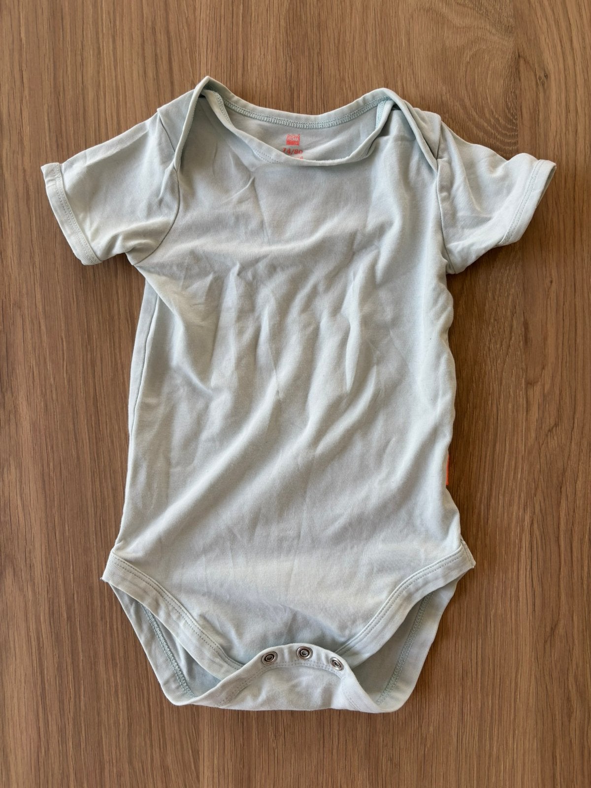 Nette mintgroene bamboo romper maat 74-80, Ophalen of Verzenden, Zo goed als nieuw, Jongetje of Meisje, Nacht- of Onderkleding