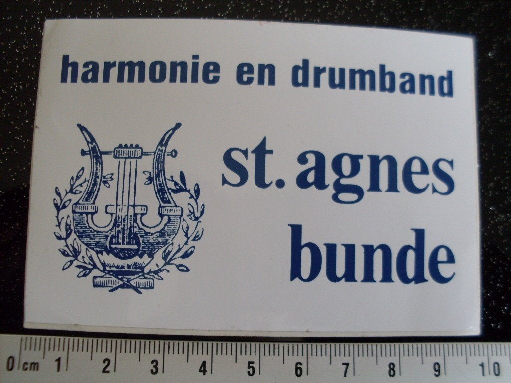 sticker harmonie en drumband st. agnes bunde logo, Verzamelen, Verzenden, Zo goed als nieuw, Bedrijf of Vereniging