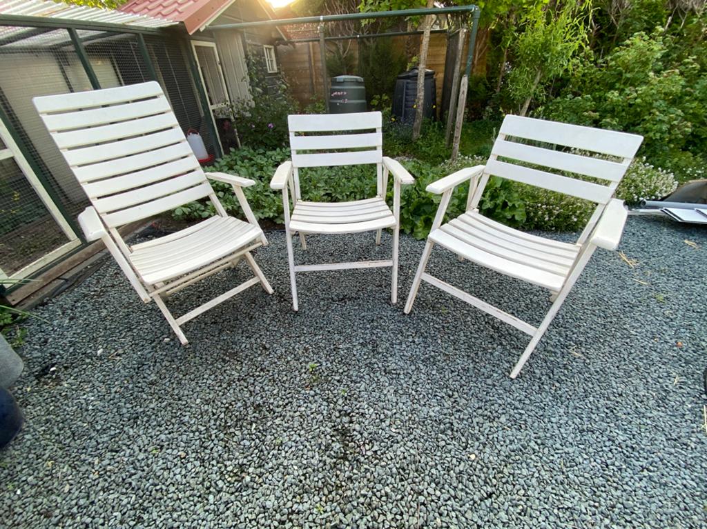 Tuinstoelen merk Herlag, Tuin en Terras, Tuinstoelen, Ophalen, Gebruikt, Hout, Inklapbaar