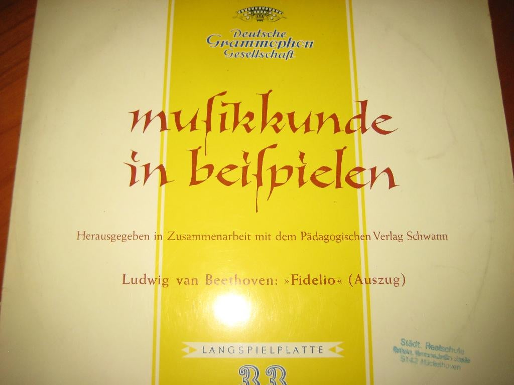 LP, Die Musikstunde: Beethoven - Fidelio, Ophalen of Verzenden, Zo goed als nieuw, Orkest of Ballet, 12 inch