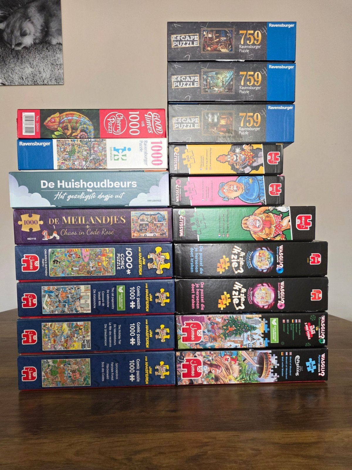 Grote collectie legpuzzels (Ravensburger, , Wasgij, jvh), Hobby en Vrije tijd, Ophalen, 500 t/m 1500 stukjes, Zo goed als nieuw