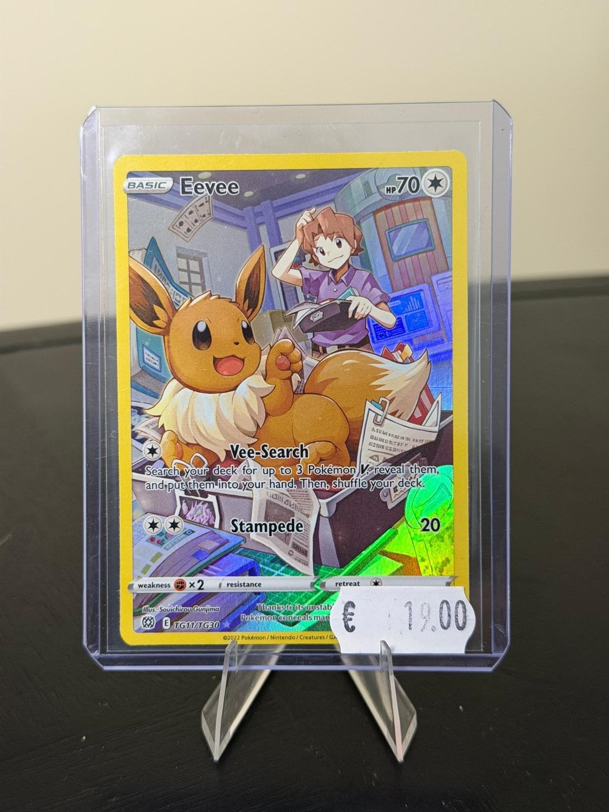 Eevee TG11/TG30 NM Pokémon Kaart, Ophalen of Verzenden, Zo goed als nieuw, Losse kaart, Foil