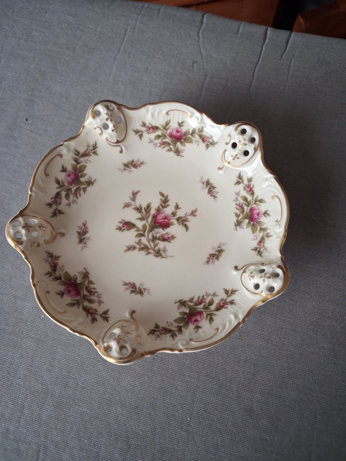 Rosenthal Moliere Moosrose bloemenhouder in uitstekende staa, Ophalen