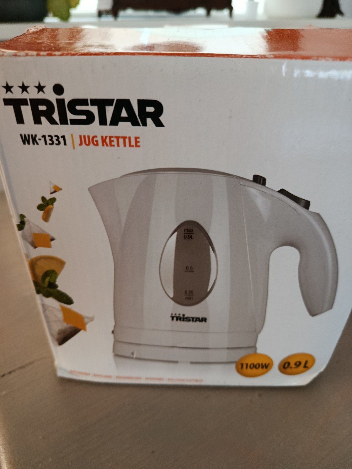 Tristar WK-1331 Waterkoker - 0.9L - Wit, Witgoed en Apparatuur, Waterkokers, Minder dan 1 liter, Ophalen, Zo goed als nieuw