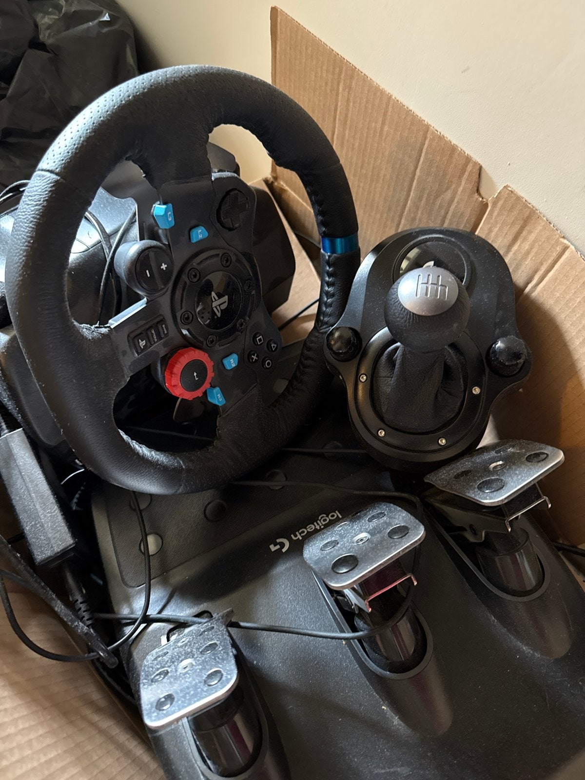 Logitech g29 met stickshift, Computers en Software, Ophalen, Zo goed als nieuw