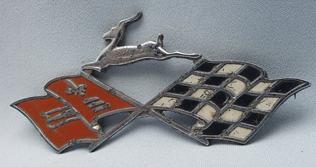 Chevy Impala achterpaneel embleem kruisvlaggen, 60er jaren, Verzenden, Gebruikt, Auto's