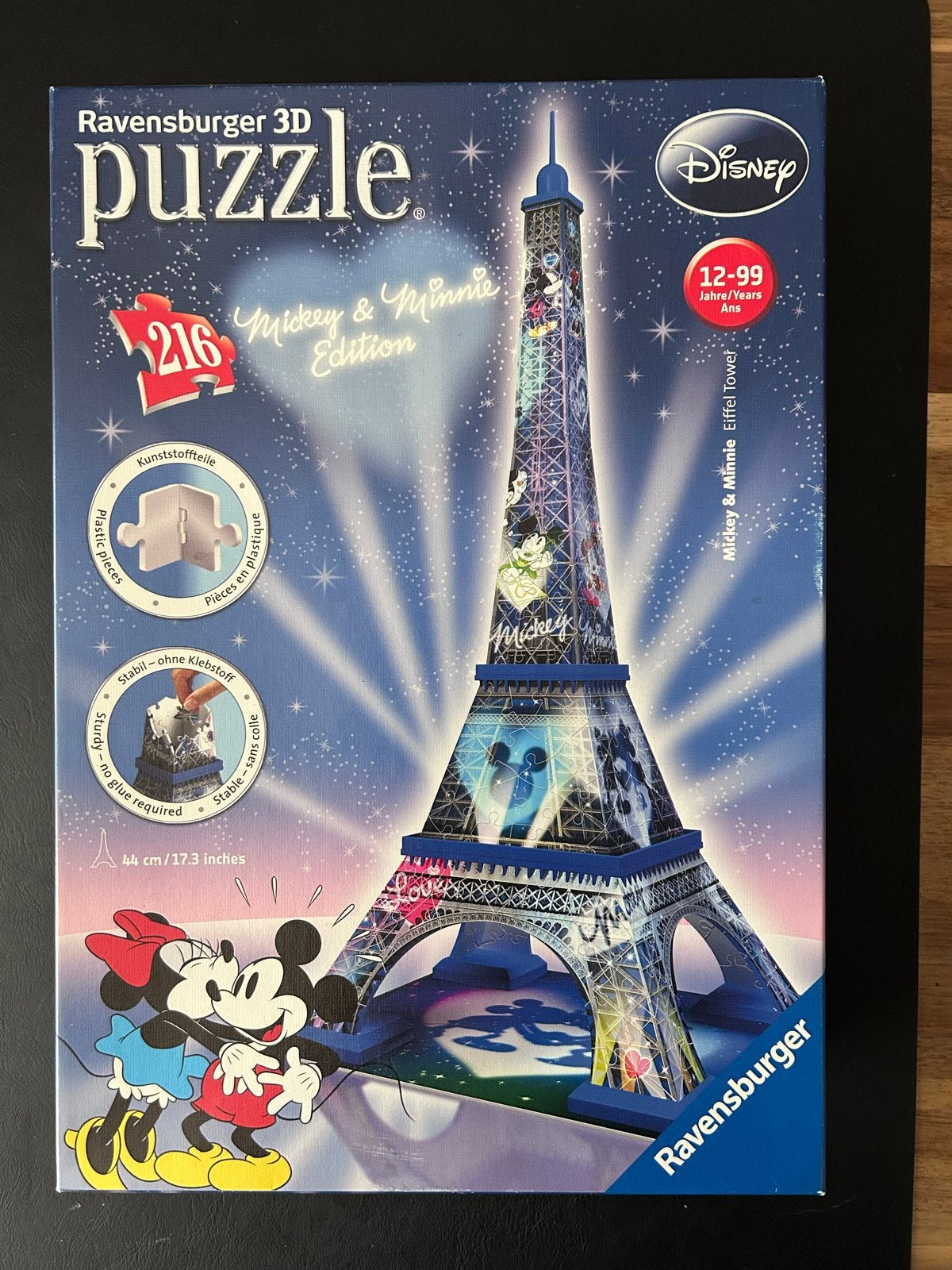 Ravensburger 3D Puzzle Eiffeltoren Mickey & Minnie Editie, Ophalen of Verzenden, Minder dan 500 stukjes, Gebruikt, Rubik's of 3D-puzzel