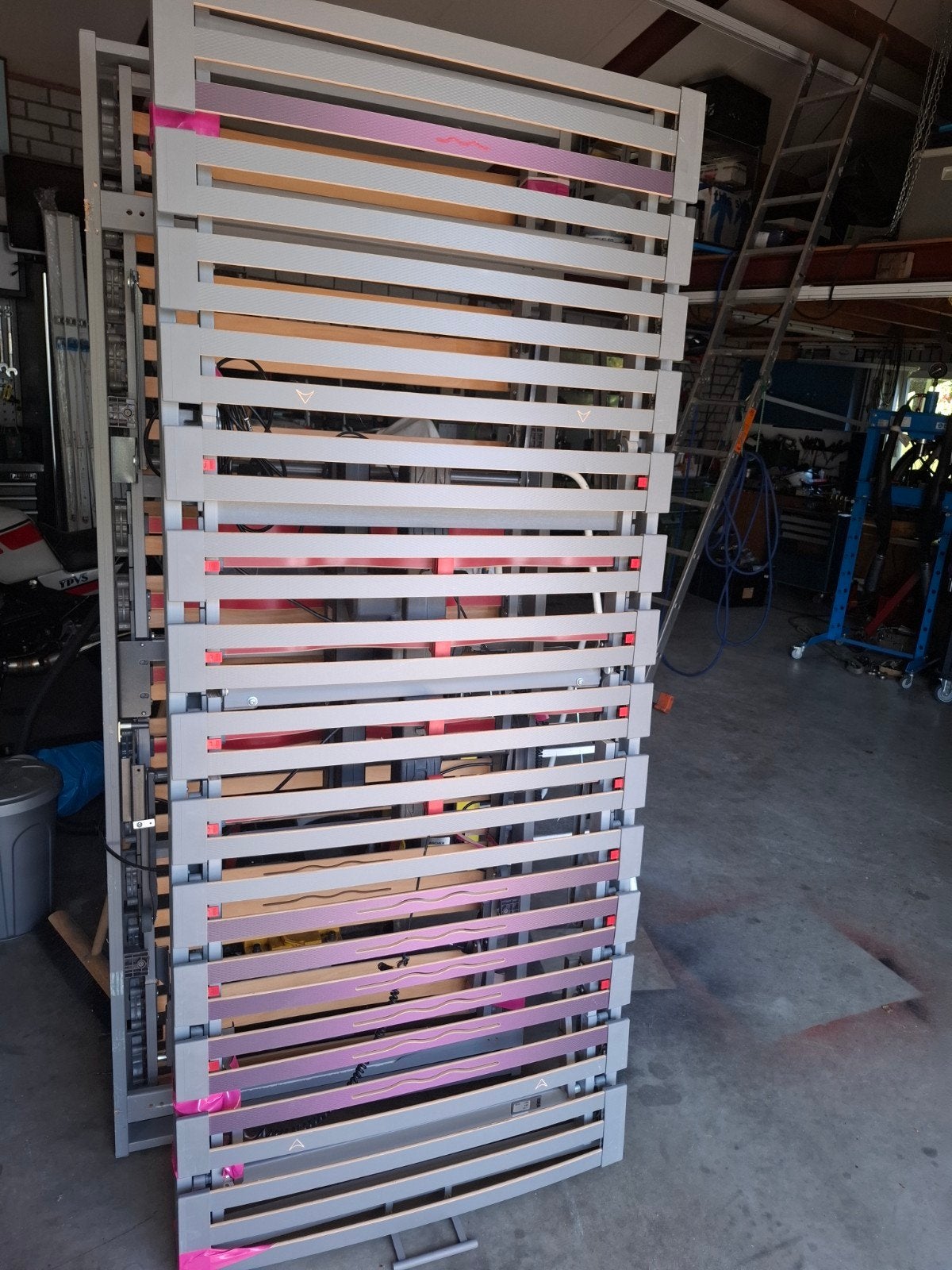 2 stuk Swissflex lattenbodem met Okin motor, 90x210 cm, Ophalen, 90 cm, Eenpersoons, 210 cm