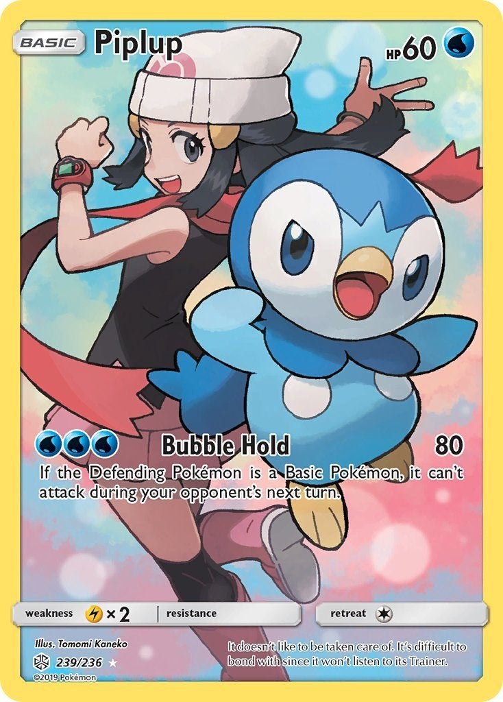 Pokémon Kaart Piplup 239/236 Cosmic Eclipse, Hobby en Vrije tijd, Verzamelkaartspellen | Pokémon, Ophalen of Verzenden, Nieuw