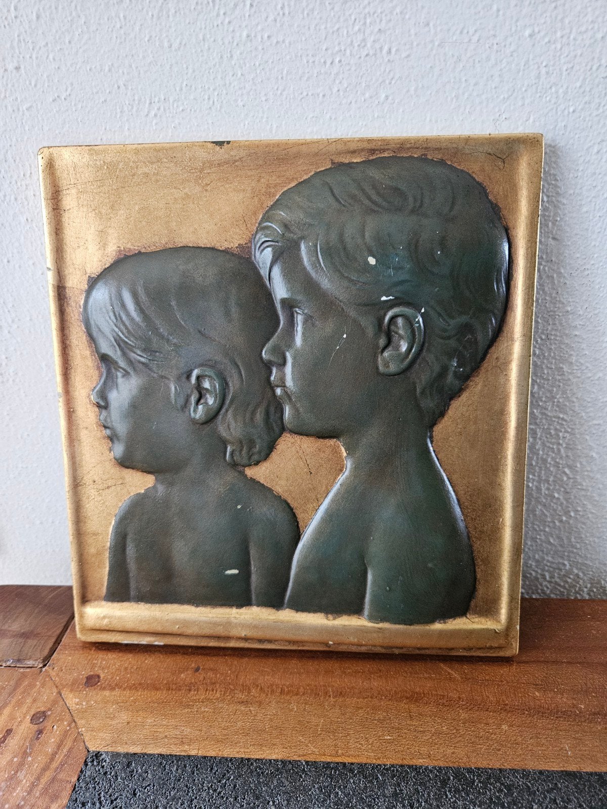 Plaquette Pier Pander Gebr Paridon, Ophalen, Minder dan 50 cm, Schilderij