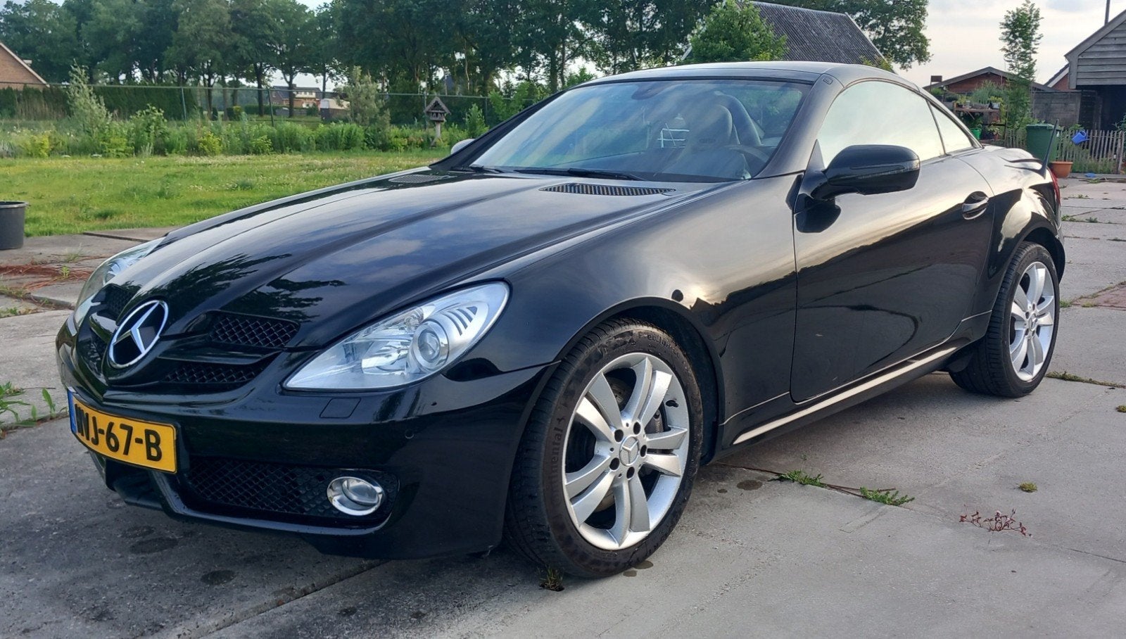 Mercedes Slk  350  V6, Auto diversen, Schadeauto's, Mercedes-Benz, Automaat, Benzine, Cabriolet, Zwart, Ophalen