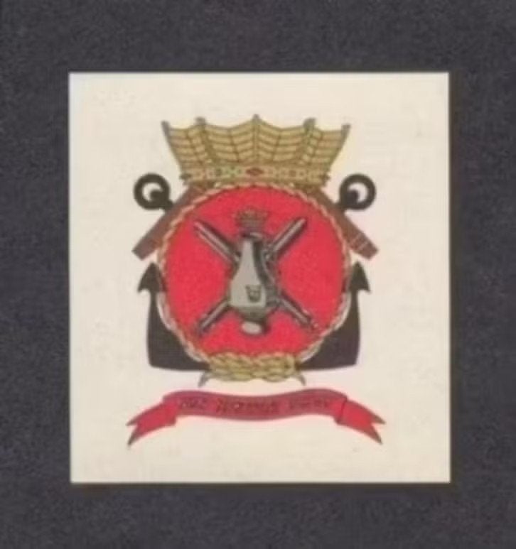 Albumplaatje Militair Embleem Marine Hr. Ms. 021., Verzamelen, Ophalen of Verzenden, Zo goed als nieuw