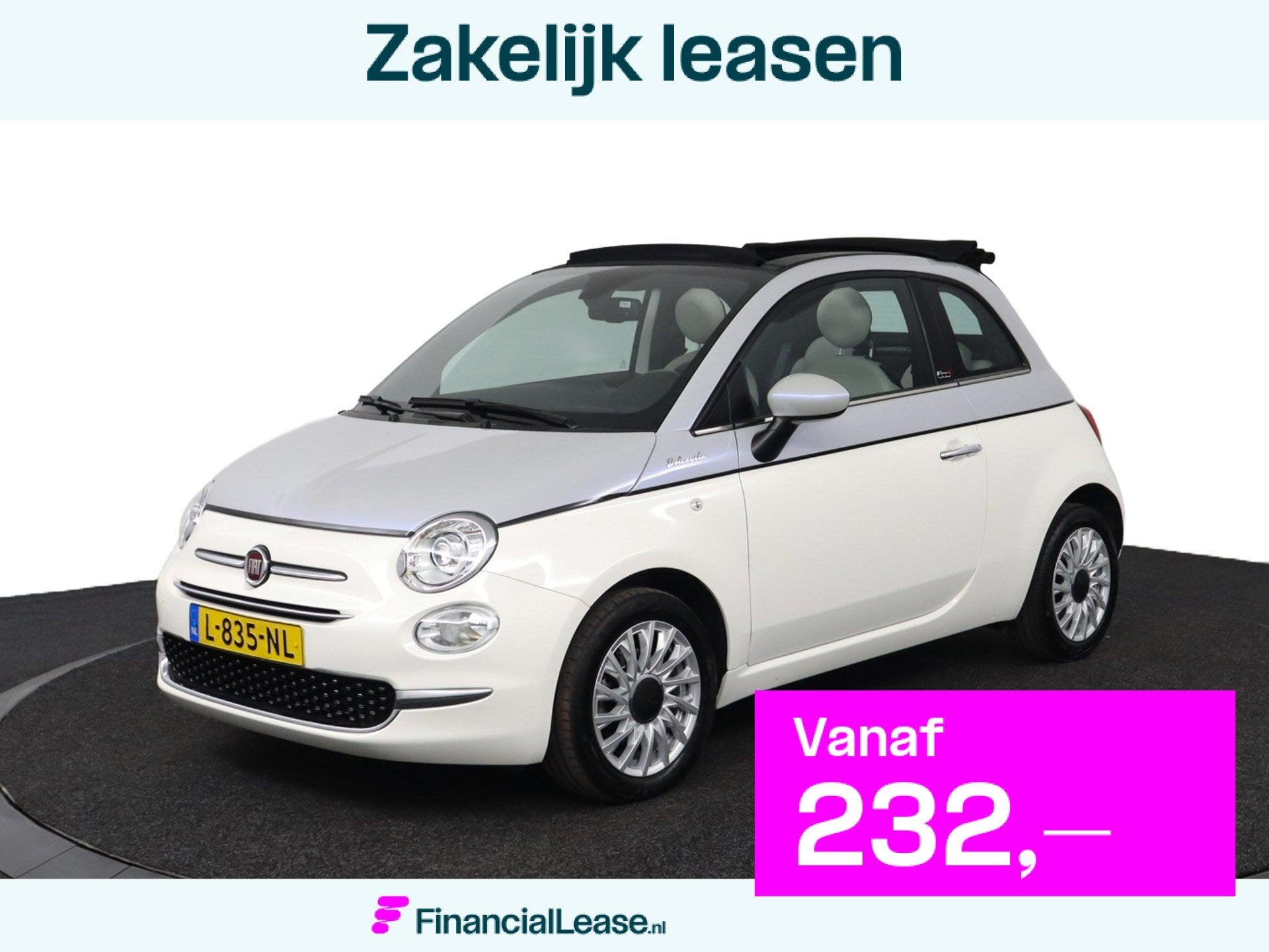 Fiat 500C 1.0 Hybrid Cult CABRIO |NAP|Leder|Cabrio|2tone|Dol, Voorwielaandrijving, Stof, Euro 6, Cabriolet