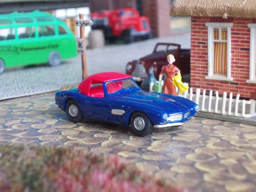 BMW 507 Roadster met soft-top I.M.U. blauw / rood NU € 3,25, Ophalen of Verzenden, Nieuw, Auto