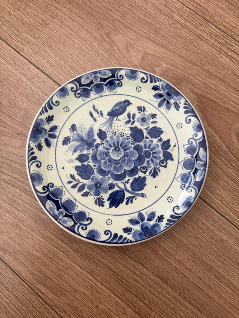 Vintage Delfts Blauw wandbord Quo Vadis Gouda (1947-1969), Ophalen of Verzenden