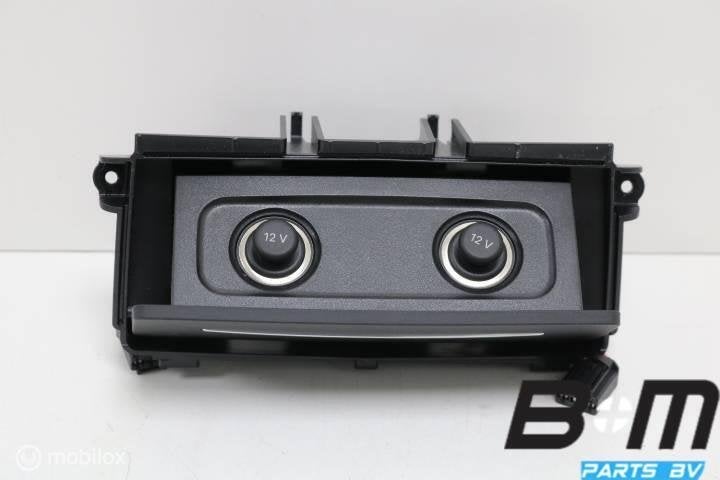 Dubbele 12V aansluiting achterin middenconsole Audi Q7 4M, Auto-onderdelen, Dashboard en Schakelaars, Gebruikt