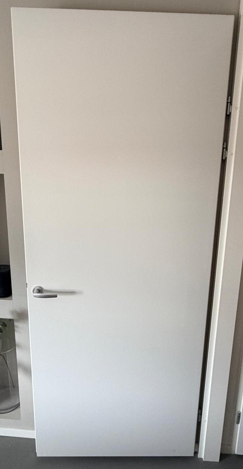 4 witte binnendeuren met klink, Doe-het-zelf en Verbouw, Deuren en Horren, Ophalen, Zo goed als nieuw, Binnendeur, 215 cm of meer
