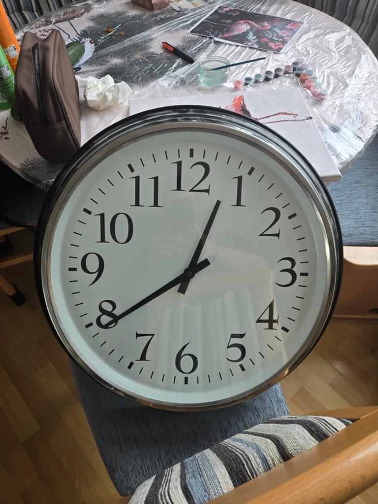 IKEA Brafur Wandklok 59cm - Grote Analoge Klok, Ophalen, Wandklok