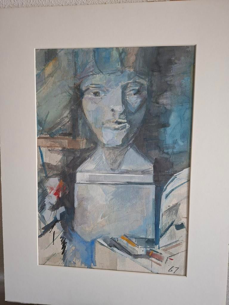 Kees Verwey aquarel uit 1967, Antiek en Kunst, Ophalen, Aquarel