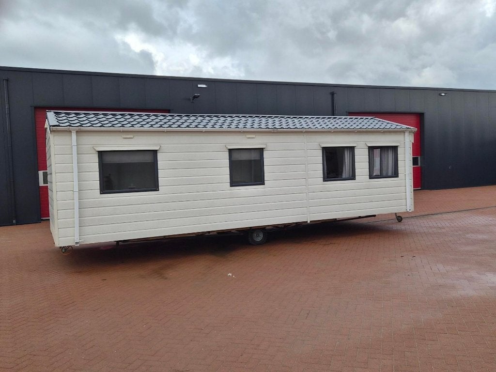 Delta Summertime stacaravan 950x310 cm met overkapping, Caravans en Kamperen, Stacaravans, Tot en met 4