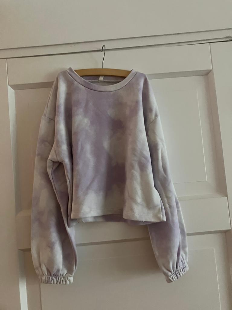 Trui tie dye lila/wit defacto maat 134-140, Ophalen of Verzenden, Meisje, Trui of Vest