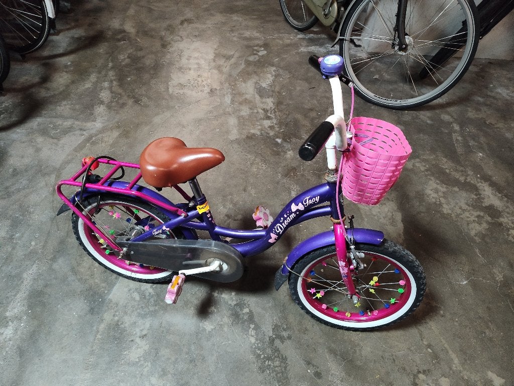 Meisjesfiets 16" wielen + Slot, Fietsen en Brommers, Ophalen, Gebruikt, 16 inch