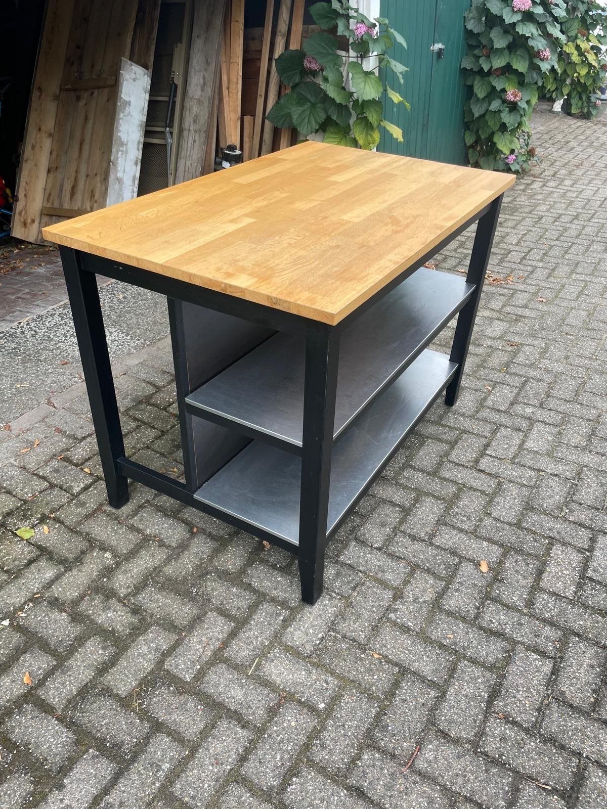 IKEA Keukeneiland met opbergruimte, Ophalen, Gebruikt, Hout, IKEA