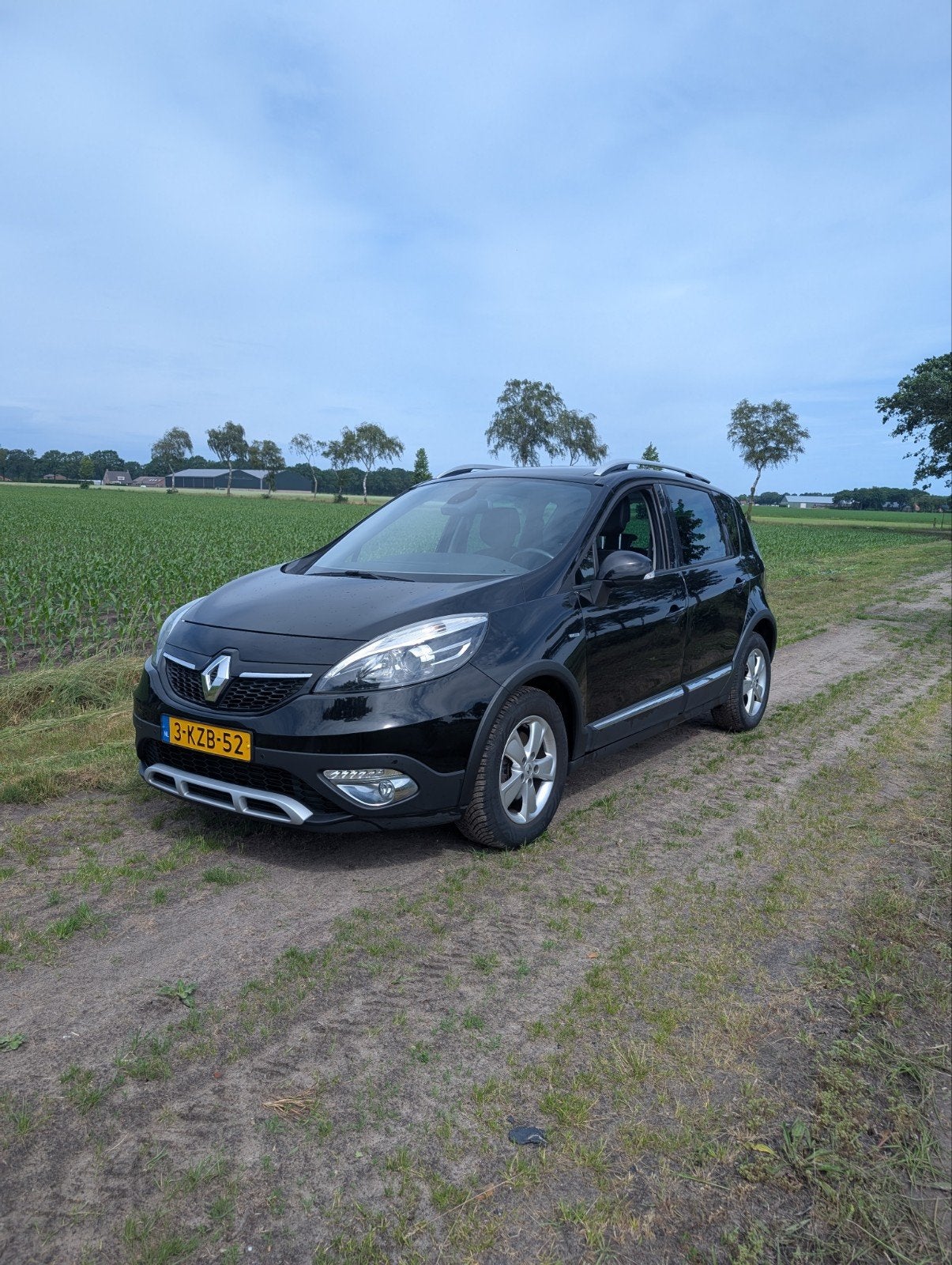 Renault Scénic 1.2 2013 Zwart bose pano, Auto's, Renault, Voorwielaandrijving, Euro 6, 4 cilinders, Leder en Stof