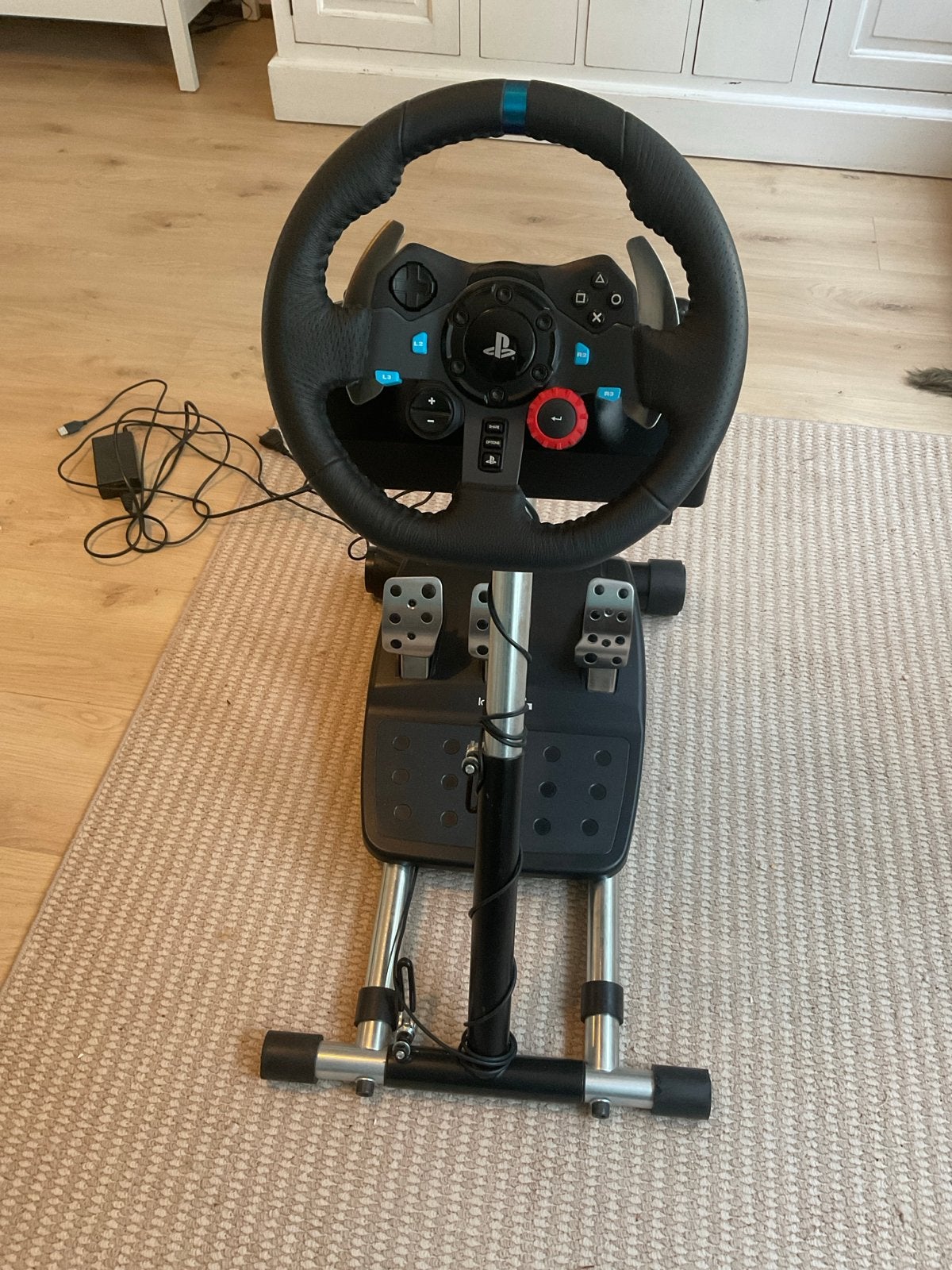 PlayStation Stuur en Pedalen met Verstelbare Standaard, Spelcomputers en Games, Ophalen, Zo goed als nieuw, Stuur of Pedalen, PlayStation 1