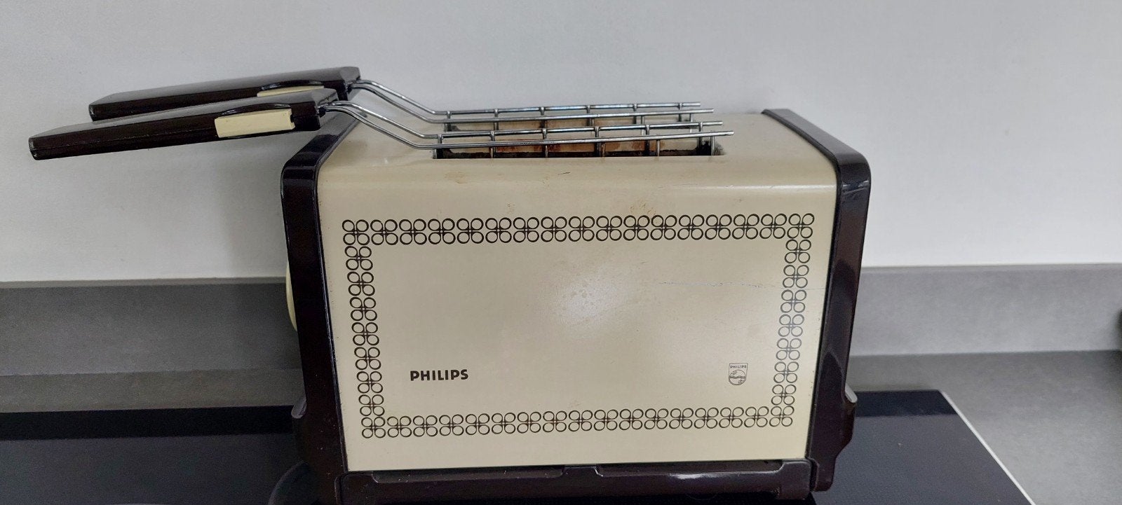 Vintage Philips HD 4441 Tosti-rooster - Made in Switzerland, Ophalen of Verzenden, Gebruikt
