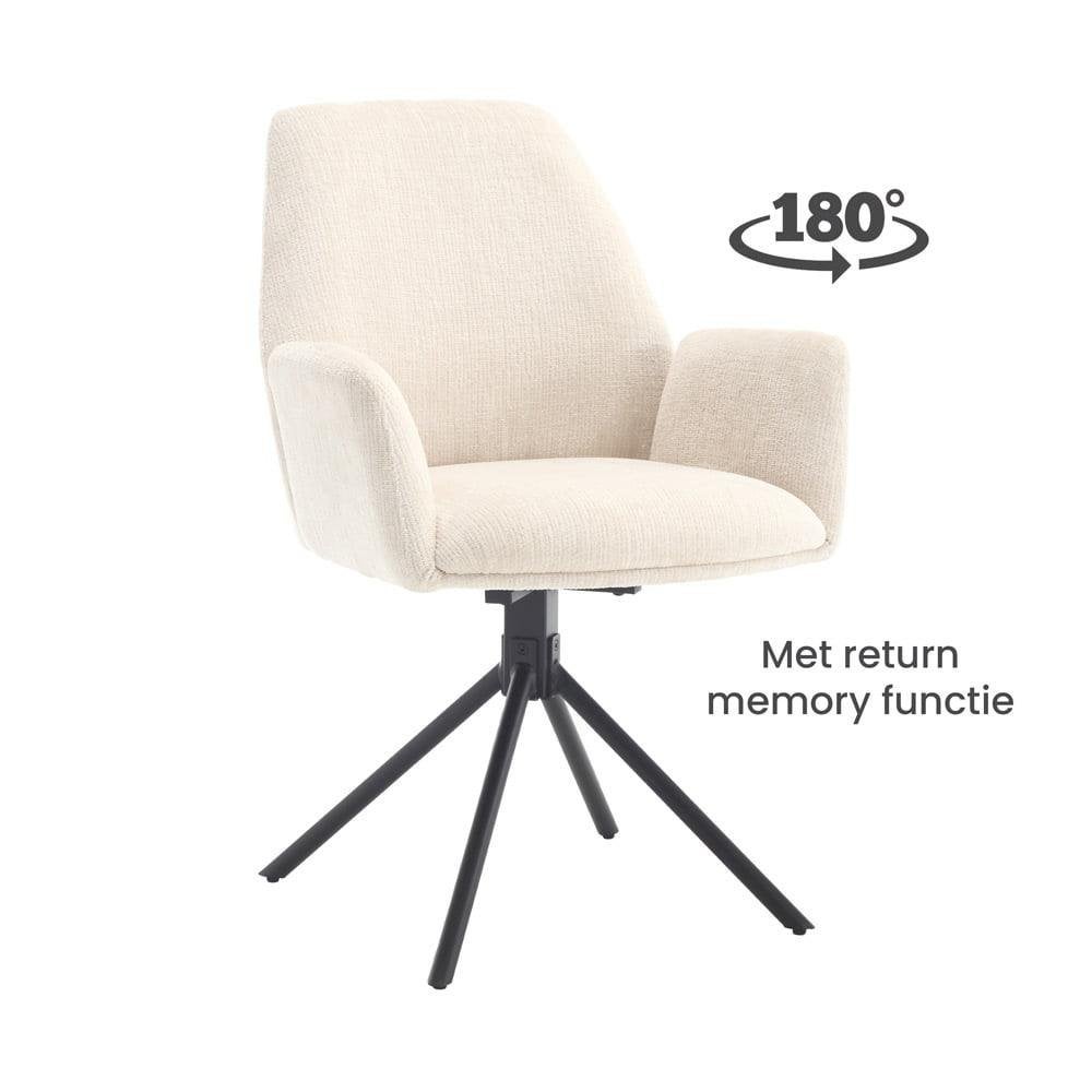 EETKAMERSTOEL DONATELLO VAN €189,00 NU €139,00, Huis en Inrichting, Stoelen, Wit, Nieuw, Ophalen of Verzenden, Stof