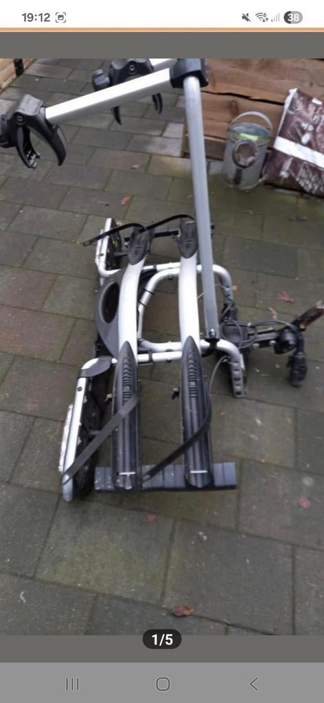 Fietsendrager voor auto met afneembare trekhaak, Ophalen, Gebruikt, Elektrische fiets, 2 fietsen