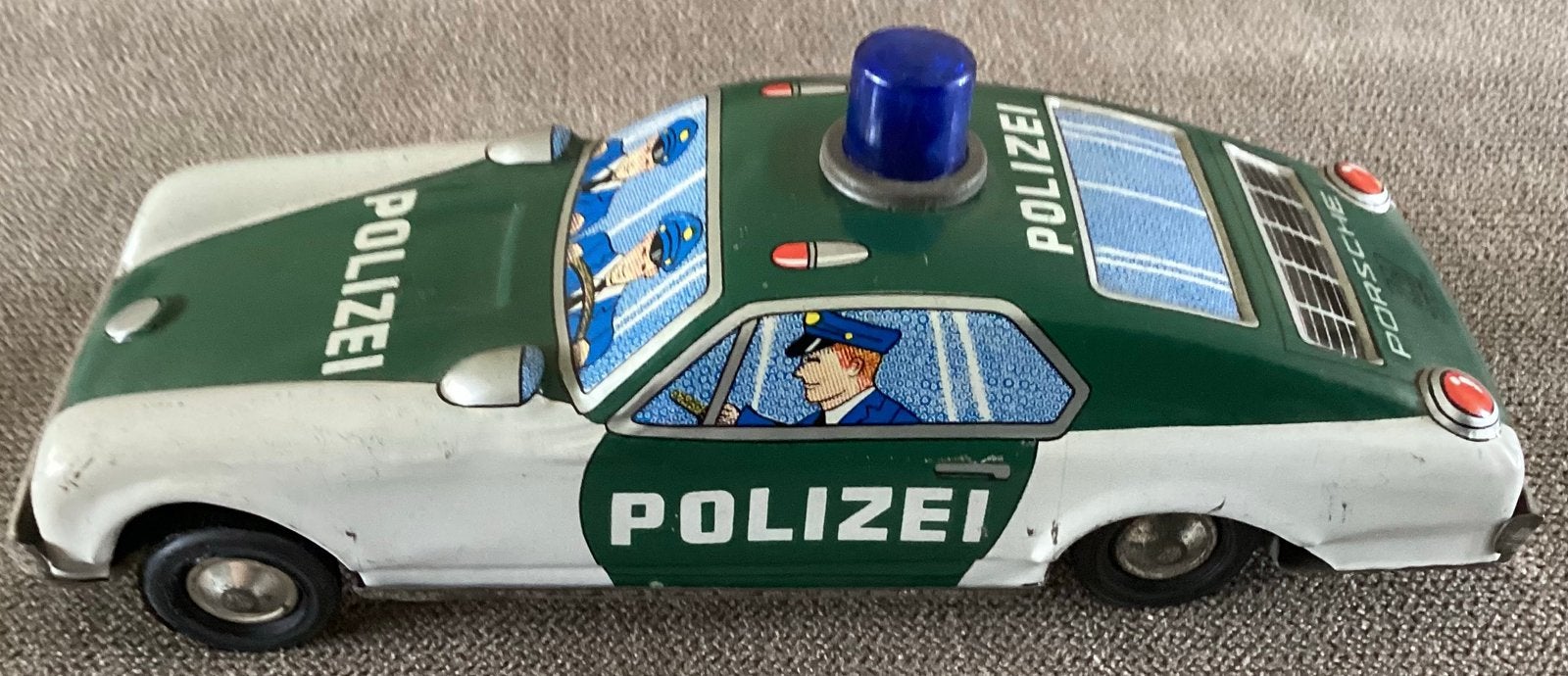1960-70 Blikken Porsche Polizei,Politie auto,Toy Hero,Japan, Ophalen
