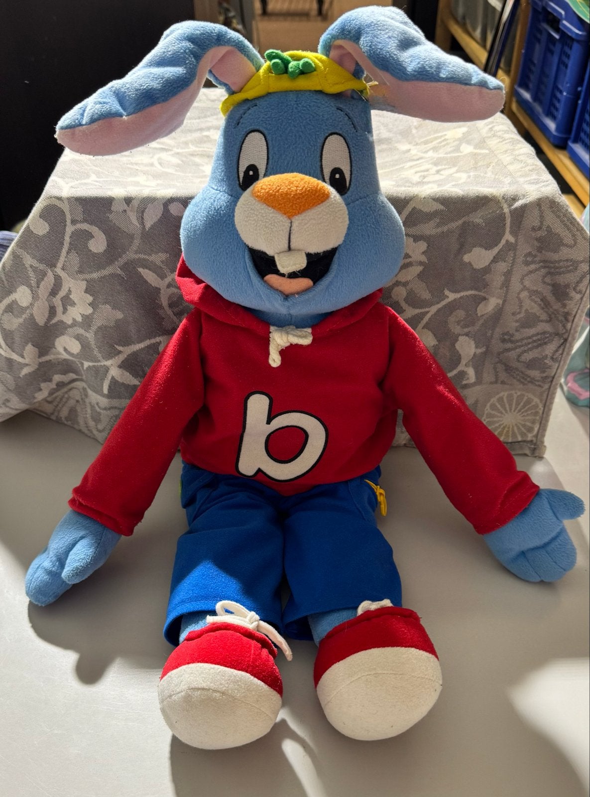 Grote Bobo Knuffel, Kinderen en Baby's, Gebruikt, Blauw, Konijn, Ophalen of Verzenden