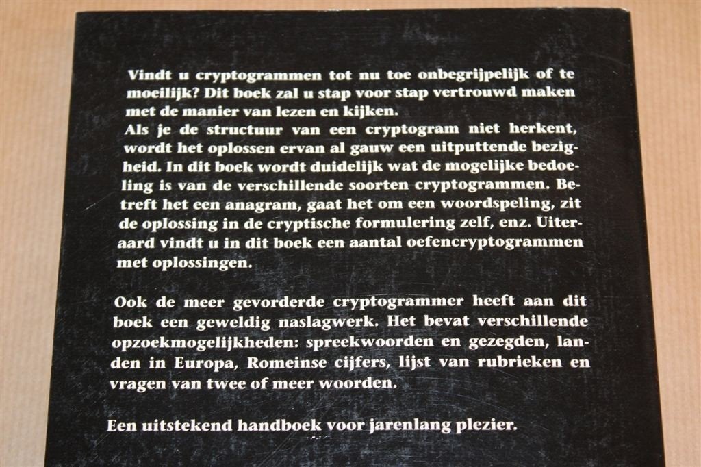 Alles over Cryptogrammen — P. Hartog — Voor Beginners, Ophalen of Verzenden, 500 t/m 1500 stukjes, Zo goed als nieuw